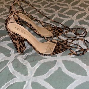 Cheetah strappy heels